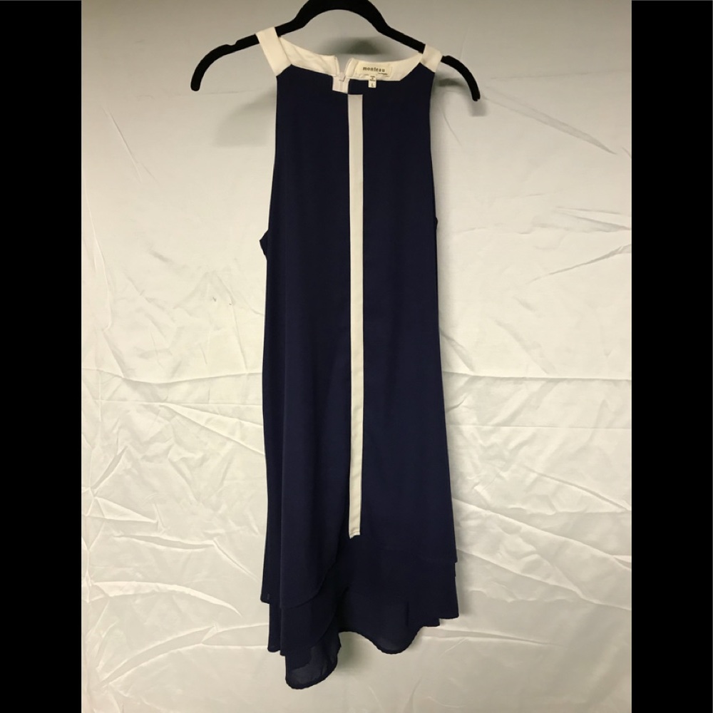 Monteau dress, large, navy blue